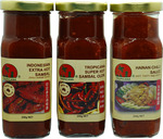 Chilli Sauce Sampler (3x 250ml Bottles) $10 + $11 Delivery @ Tropicana Fine Foods