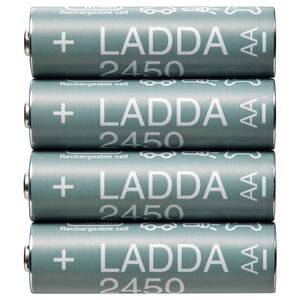 LADDA 4pk AAA $8, AA 1900mAh $10, AA 2450mAh $12 + Delivery ($5 C&C / $0 in-Store) @ IKEA