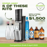 Win 1 of 5 Sodastream Instant Kombucha Kits from Nourishme Organics