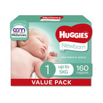 Huggies Newborn/Infant/Ultra Dry Nappies Value Packs $46 ($43.70 with Price Beat @ Babybunting) @ Coles