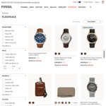 60% off Selected Traditional Watch, Leather, Jewellery, Accessories & Free Delivery @ Fossil