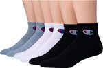 Champion 6 Pairs of Socks Mixed White/Grey/Black Colours Size 10-12 $15 + Delivery ($0 with Prime/ $49 Order) @ Amazon US via AU