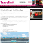 Win Return Flights for 2 to Whitsunday, 5 Nights Hotel from Traveltalk Magazine