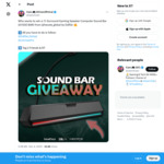 Win a 7.1 Surround Gaming Speaker Computer Sound Bar (G1500 BAR) from Last of Cam