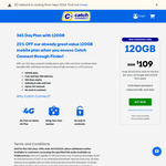 Catch Connect 1 Year Prepaid Plan: 120GB $109, 200GB $150 (New Customers Only) @ Catch Connect via Finder
