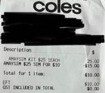 amaysim $25 Starter Pack (Coles Exclusive) for $10 @ Coles