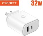 Extra 20% off for 3 or More: 3x Cygnett PowerPlus 32W USB-C Charger $57.36, with 3x USB-C Cable $66.96 Del'd @ PocketShop eBay