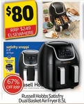 [SA] Russell Hobbs 8.5L Twin Basket Air Fryer Satisfry Snappi $80 (RRP $249) in-Store Only @ Browse In & Save