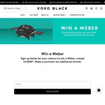 Win a Black Weber Q Premium (Q2200N) Gas Barbecue (LPG) Valued at $549 from Koko Black