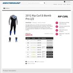 2012 Rip Curl E-Bomb Pro + 2/2 Chest Zip Steamer Wetsuit $269.95