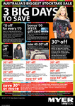 Myer - $15 off Every $75 Spent on Small Electrical - Digital Cameras - Microwaves and More