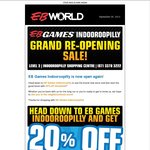 EB Games Indooroopilly Qld 20% off Storewide