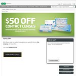 $50 off $149 + Free Shipping on Contact Lenses. 24 Hours Only @ Specsavers