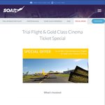 2 Introductory Flight Lesson & 2 Village Cinemas Gold Class Tickets $249 @ Soar Aviation [VIC]