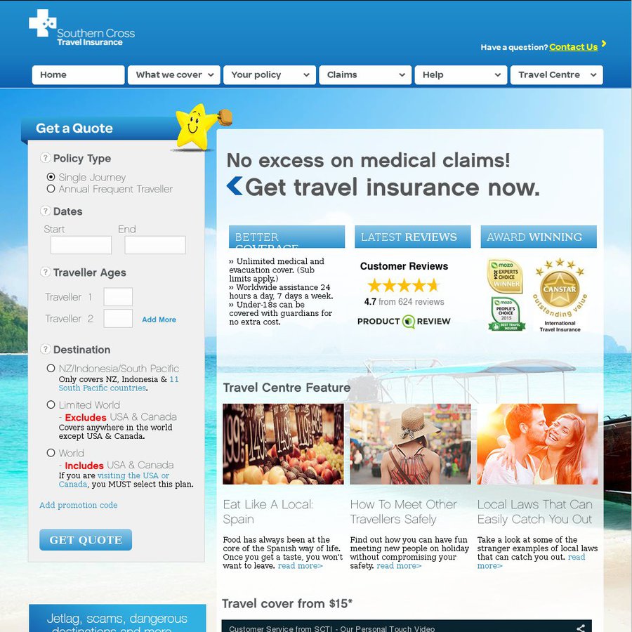 SCTI Travel Insurance 10 off OzBargain