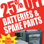 25% off Batteries, Spare Parts at Repco