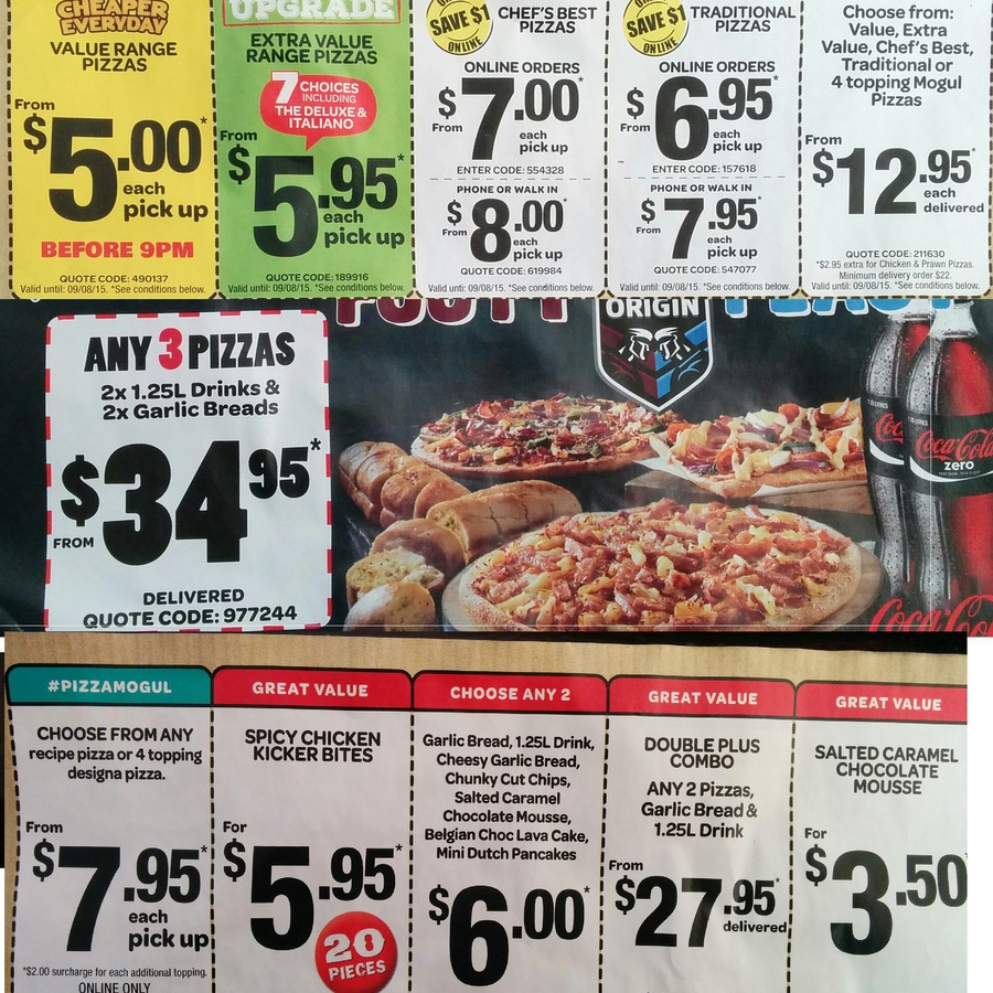 Pizza Coupons 5 Value 7 Chef S Best 6 95 Traditional Domino S   203371x 