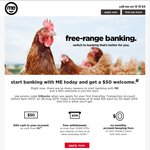 ME Bank $50 with New Everyday Transaction Account Promo