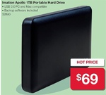 Imation Apollo 1TB USB3 Portable HDD $69 @AusPost (Other 1/2 Price Deals)