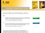 Norton Cashback: $20 on Norton Internet Security and $40 on Norton 360