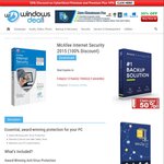 McAfee Internet Security 2015 (100% Discount) 6 Months Free 