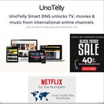 UnoTelly VPN 40% off. Uno DNS + Uno VPS (Gold Package) Was $35.97pa - Now $23.98