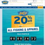 BCF - 20% off Fishing & Apparel for Club Members - 23rd & 24th Jan