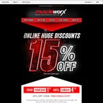 Muscle Worx 15% off online only