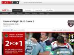 2 for 1 Tickets to State of Origin Game 3 on Wed 7th July (NSW) - 2 Tickets from Just $75
