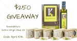 Win a US$250 Gift Voucher for Kasandrinos Extra Virgin Olive Oil from Paleo Epic