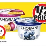 ½ Price Chobani Pots 170gm $1.12 @ Coles 3/5