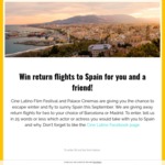 Win Return Economy Flights to Spain (Barcelona or Madrid) for 2 Worth $5,000 from Palace Cinemas