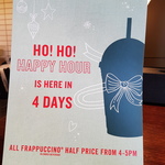 HALF PRICE All Frappuccino at Starbucks 20/11-26/11 (4pm to 5pm)