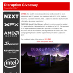 Win 1 of 3 'Disruption' Gaming PC Bundles Worth $4,950 from Gaming Tribe
