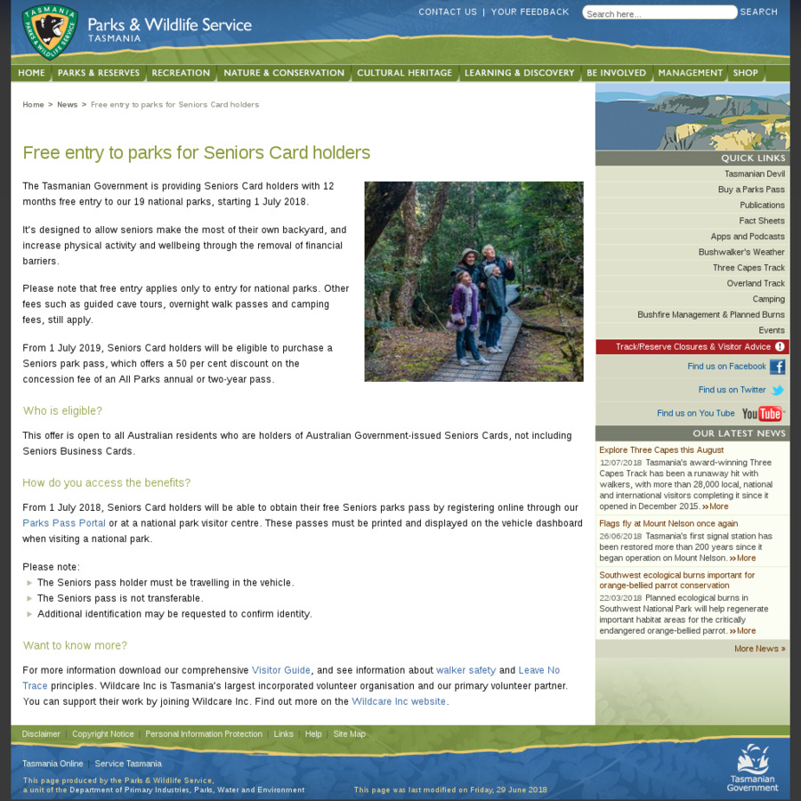 seniors-card-holders-free-12-month-entry-pass-for-tasmania-s-19