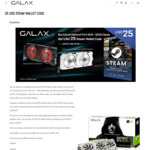 USD $25 Steam Wallet Code with GALAX GeForce GTX 1070/1070Ti Purchased from Official Sellers
