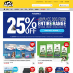 25% off Advance Dog/Cat Food @ My Pet Warehouse