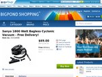 Sanyo 1800 Watt Bagless Cyclonic Vacuum $69 Free Delivery 