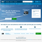 ANZ Rewards Travel Adventures Credit Card - Bonus 75,000 Velocity Points with $2500 Spend in 3 Months (Annual Fee $225)