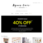 40% off Storewide (Nursery Decor and Swaddles) @ Agnes Fair Designs
