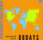 ASIA + USA + Canada (All in One) Travel Sim Card | 8 Days | 5GB - $29 Delivered @ TravelKon