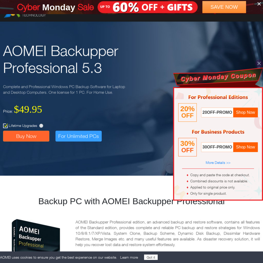 aomei backupper professional key lost