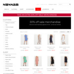Further 30% off Sale Styles (Prices as Marked) + Free Delivery in Australia @ Sussan