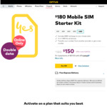 $30 off and 60GB Bonus Data on Optus $180 Mobile SIM Starter Kit | 365 Days Validity |120 GB Data | Unlimited Talk & Text