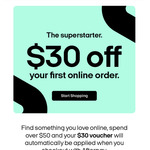 $30 off Your First Online Order ($50 Min Spend) @ Afterpay