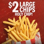 $2 Large Chips | Free Delivery with Mates Burger Box - 4 Zinger Burgers, 4 Reg Chips, 8 Tenders, 2 Dips & 4 Cans $34.95 @ KFC