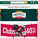 Up to 40% off Golf Clubs, 20% off Bags, Clothing, Shoes & Gloves + Extra 10% off Clearance with Coupon @ Golf Box
