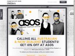 10% off Student Discount at ASOS