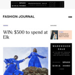 Win $500 to Spend at Elk from Fashion Journal