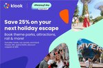 25% off Activities, Attractions and Experiences (Min. Spend $250, Discount Capped at $80) @ Klook